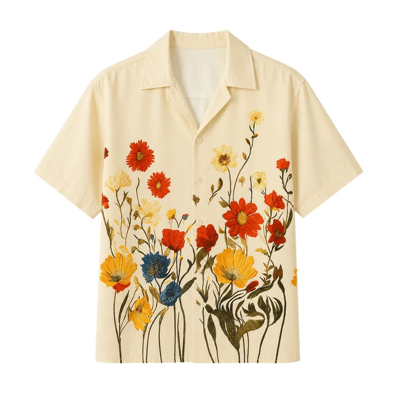 Festival Hemd Herren Floral