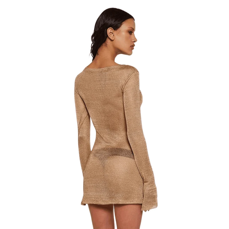 Minikleid Mesh mit Glitzer