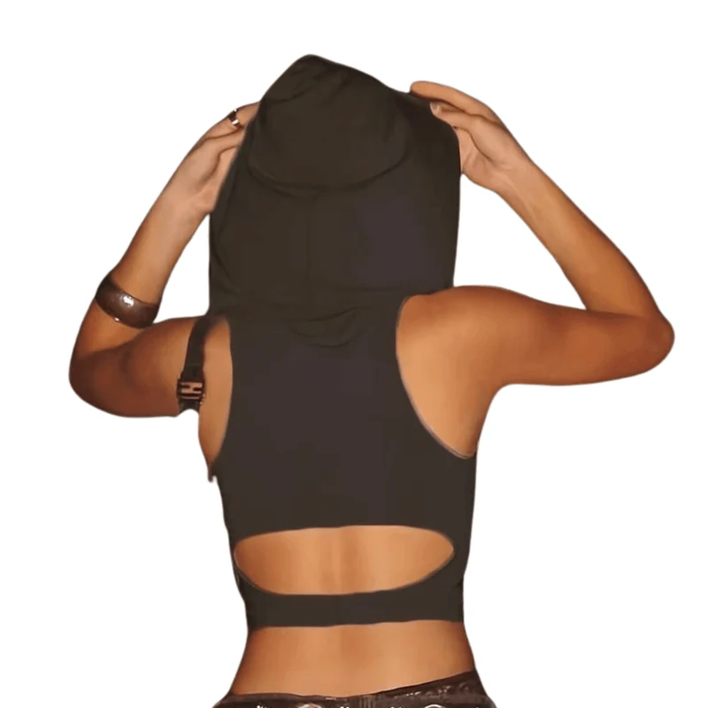 Kapuzen Crop-Tanktop