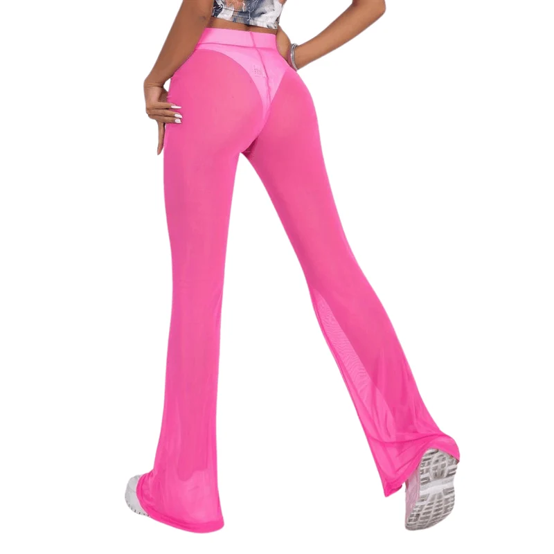Transparente Hose mit hoher Taille