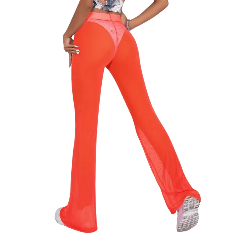 Transparente Hose mit hoher Taille