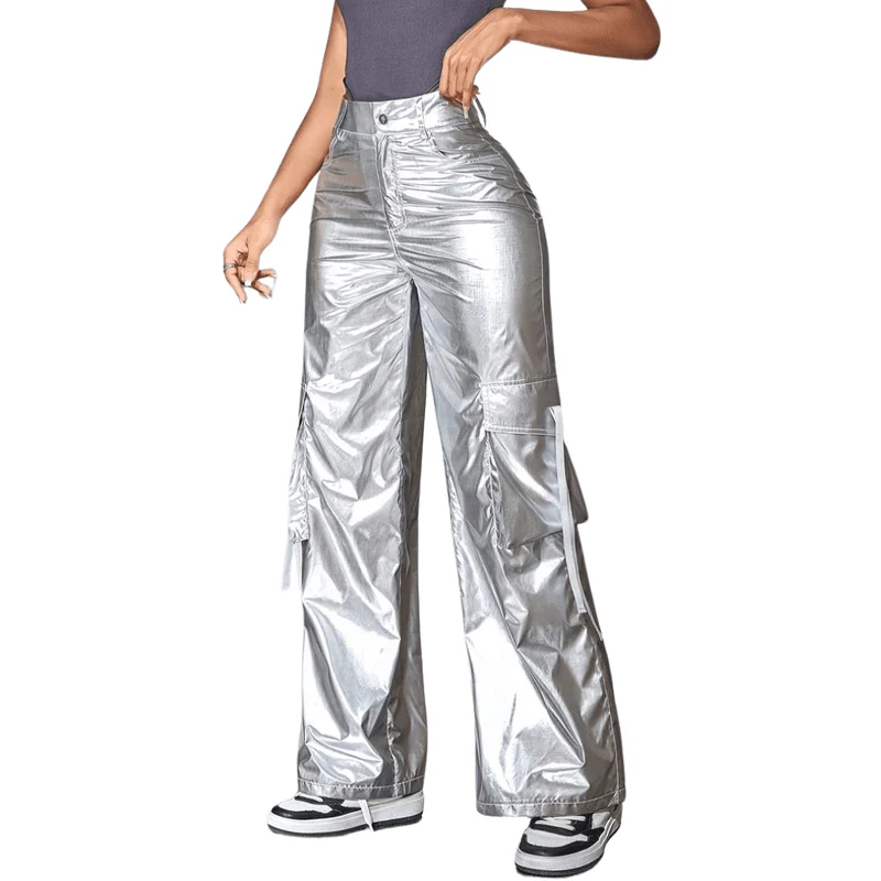 Metallic-Cargohose