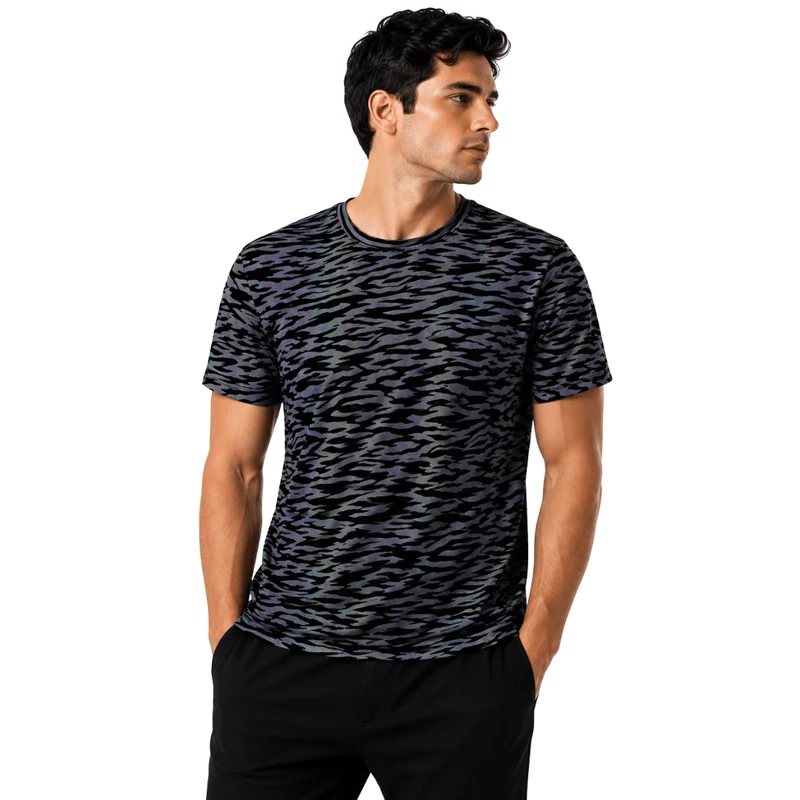 Reflektierendes T-Shirt Midnight Zebra