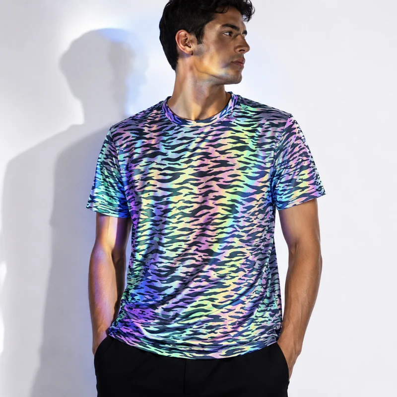 Reflektierendes T-Shirt Midnight Zebra