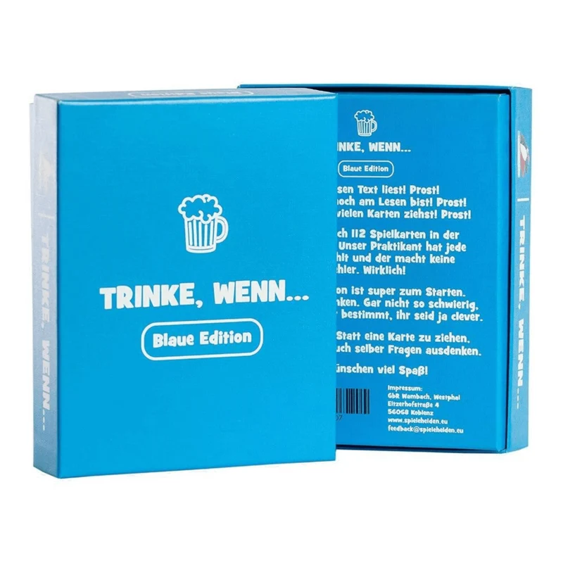 Trinkspiel "TRINKE, WENN... (Blaue Edition)"