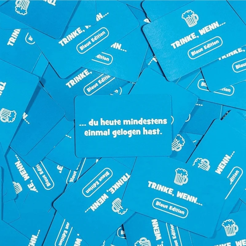 Trinkspiel "TRINKE, WENN... (Blaue Edition)"