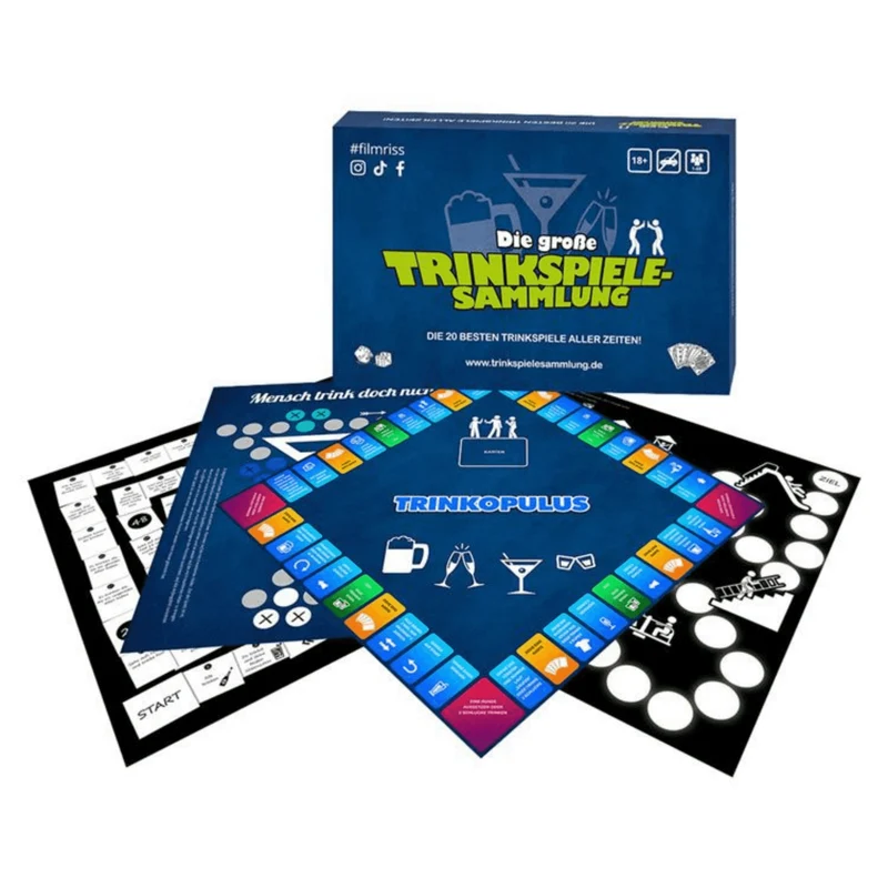 Trinkspiel "Die große Trinkspielsammlung" mit 20 Spielen in einer Box