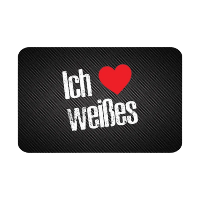 Karte "Ich liebe weißes“ im Carbon Look Set