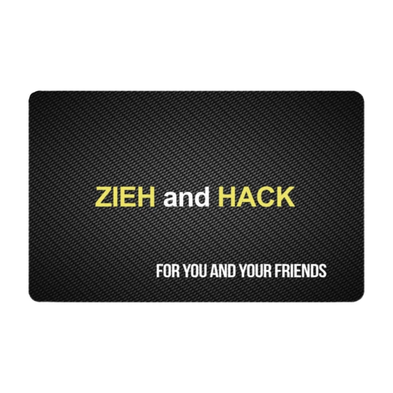 Karte "Zieh & Hack" im Carbon Look Set