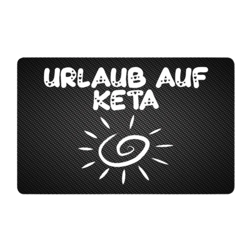Karte "Urlaub auf Keta" im Carbon Look Set