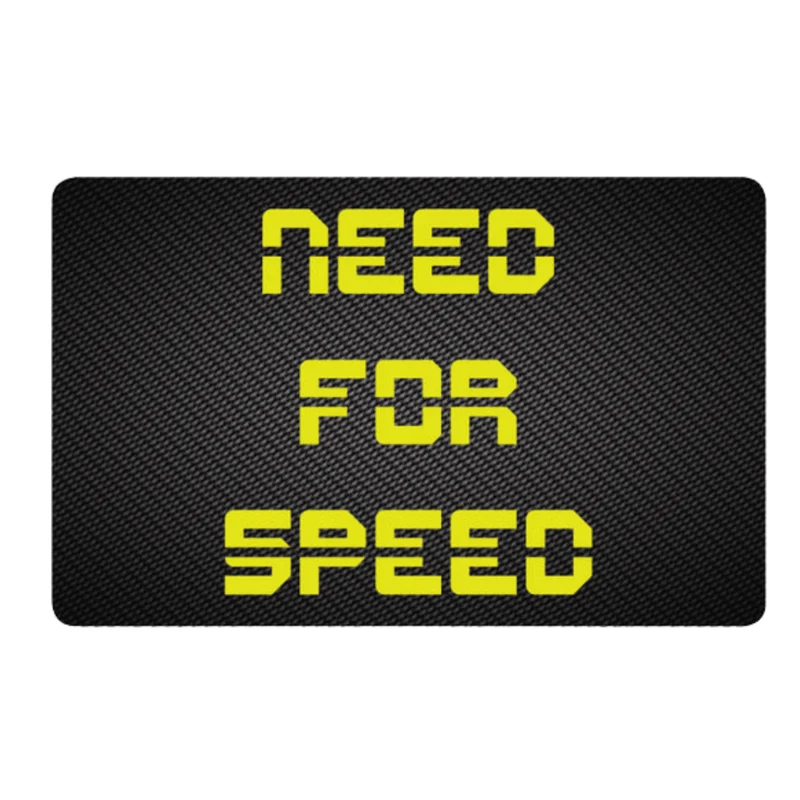 Karte "Need for Speed" im Carbon Look Set