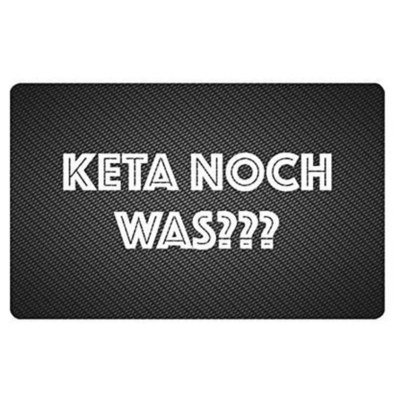 Karte "KETA NOCH WAS???" im Carbon Look Set