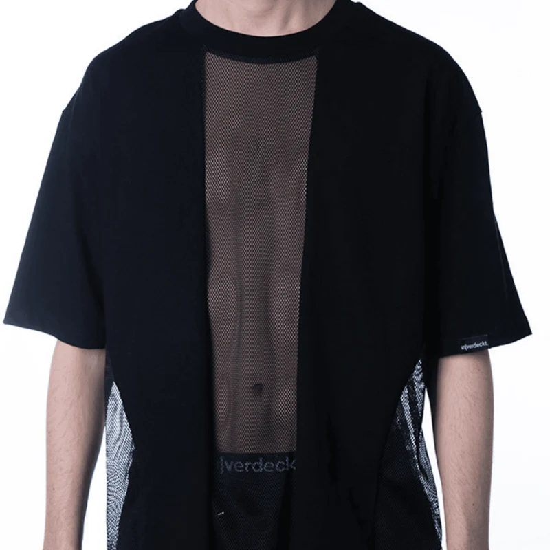 Oversized shirt mit mesh | 002