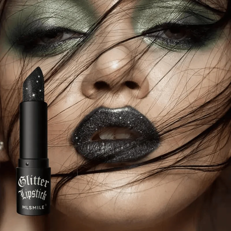 Lippenstift Glitzernd Schwarz