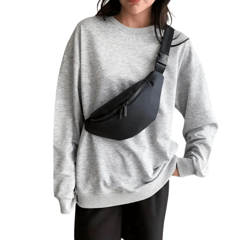 Bauchtasche Basic Schwarz mit einem Fach