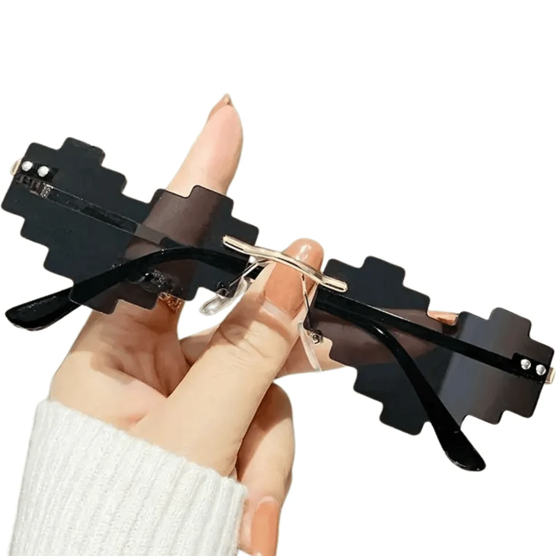 2D Herzen Pixel Brille