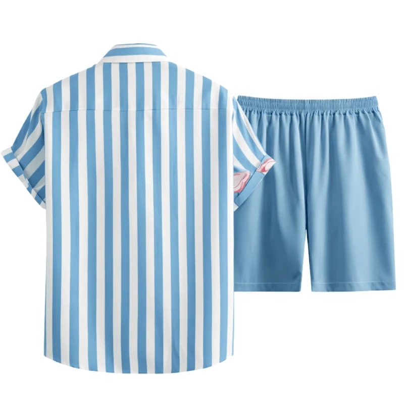 Festival Outfit Flamingo 2-teiliges Blau