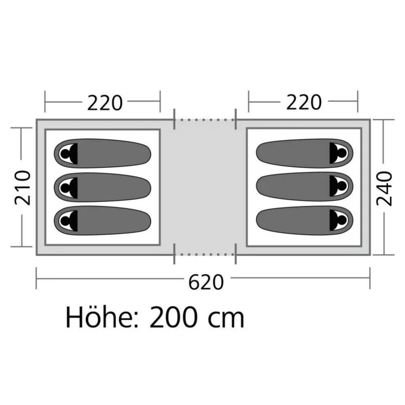 High Peak Vis-a-Vis Zelt Tauris 6