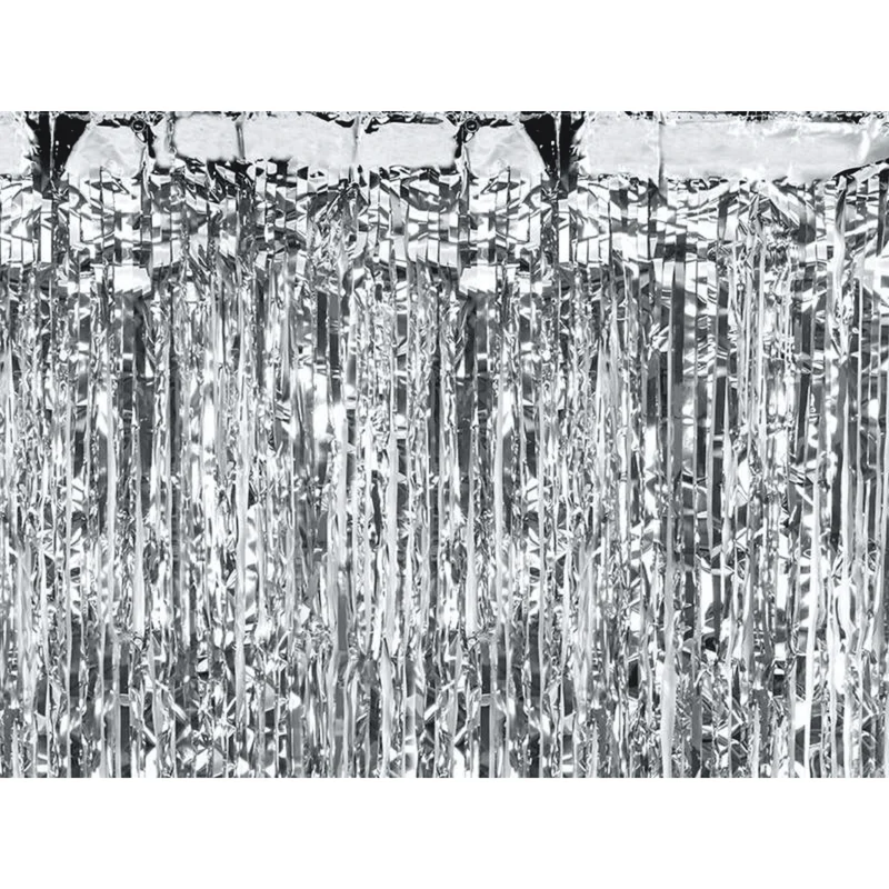 Partyvorhang silber, 90x250cm