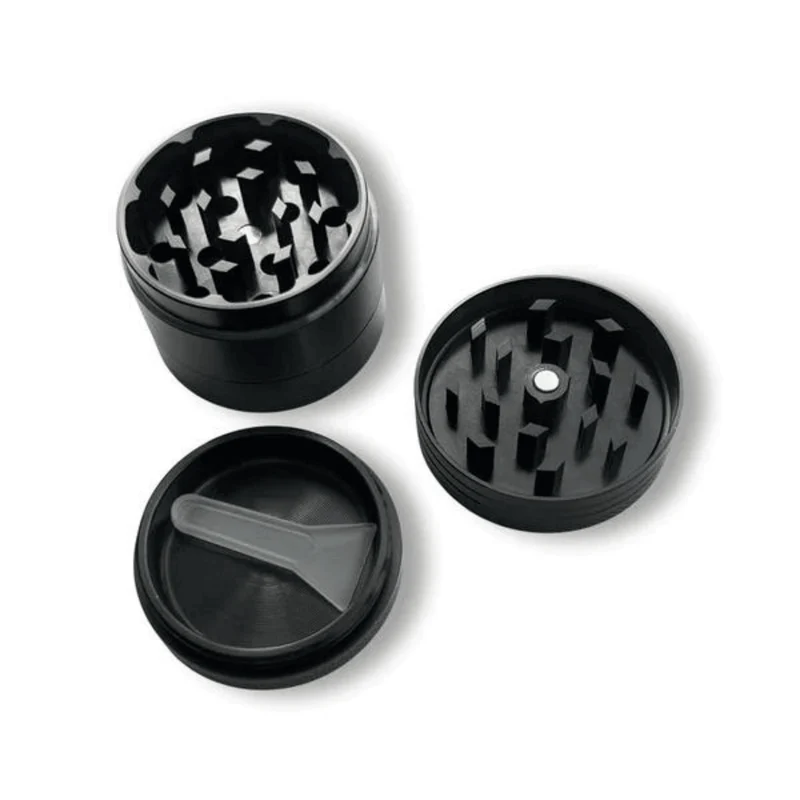 Grinder 4 Schichten Aluminium (40mmx50mm) Schwarz