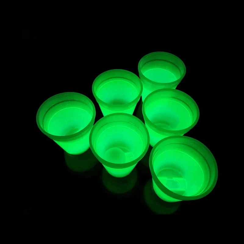 Leuchtendes Beer Pong Set, blau/grün - 14 teilig