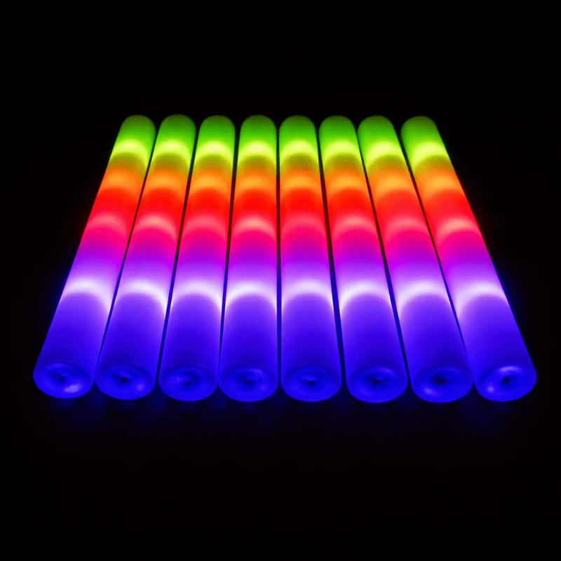 LED Foam Stick, Leuchtstab Bunt
