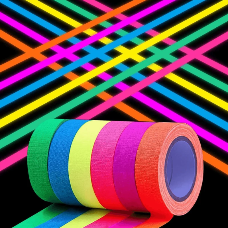 UV Klebeband 4 x 19mm x 25m, 4 x 50mm x 25m, 8er Set - Bunt sortiert