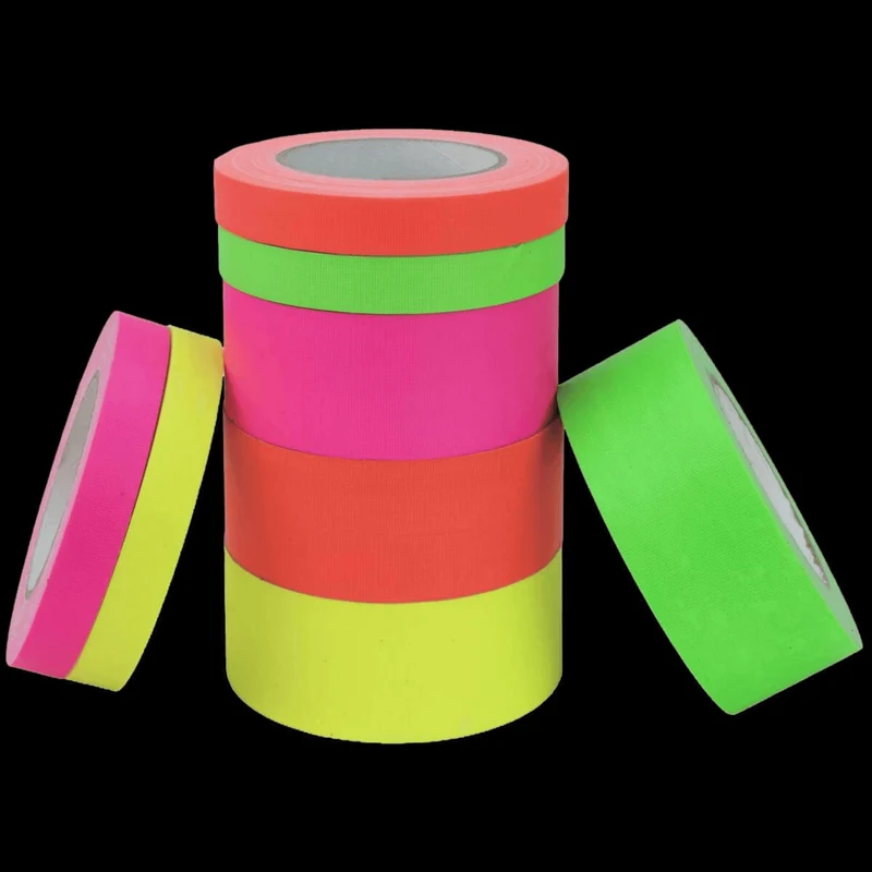 UV Klebeband 4 x 19mm x 25m, 4 x 50mm x 25m, 8er Set - Bunt sortiert