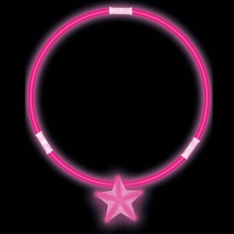 Knicklicht Halskette Stern in Pink