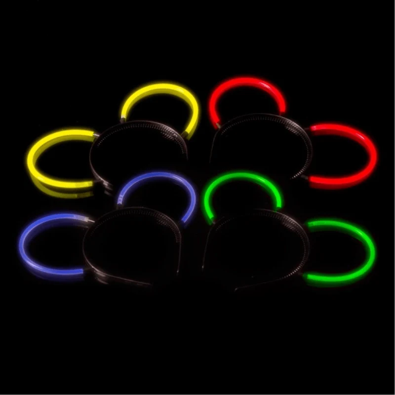 Knicklicht Haarreifen 4-Farb-Mix - 12er Pack