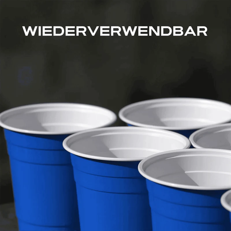BEER PONG BECHER (50x) rot & blau