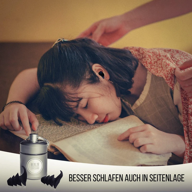 OHRSTÖPSEL "MÄUSEOHR" | MINI - SCHLAFGEHÖRSCHUTZ | klein | GEGEN SCHNARCHEN ZUM SCHLAFEN IN SEITENLAGE | 28DB SNR