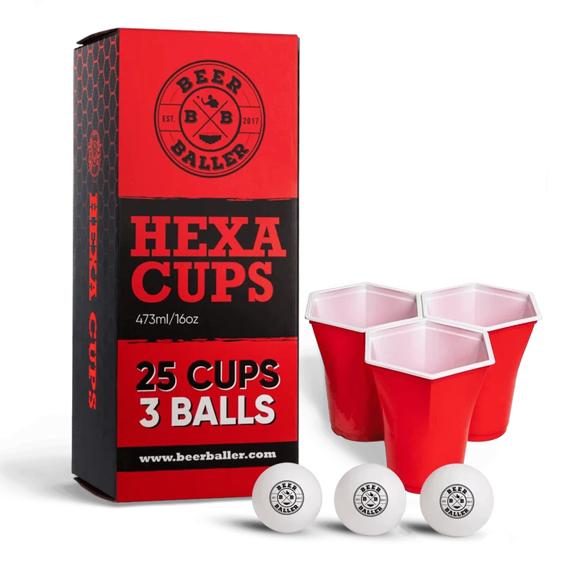 Bier Pong Becher Hexa