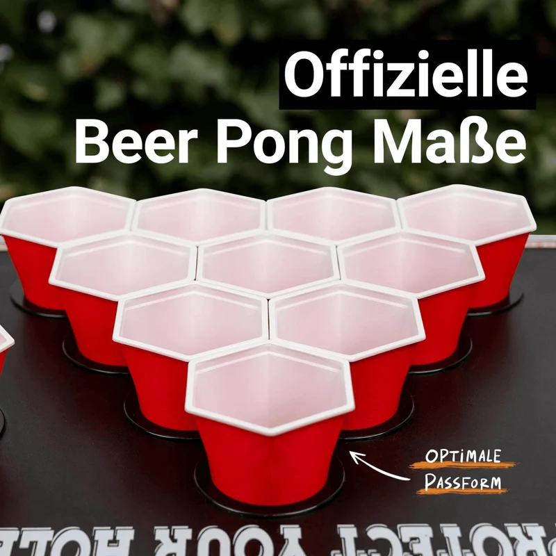 Bier Pong Becher Hexa
