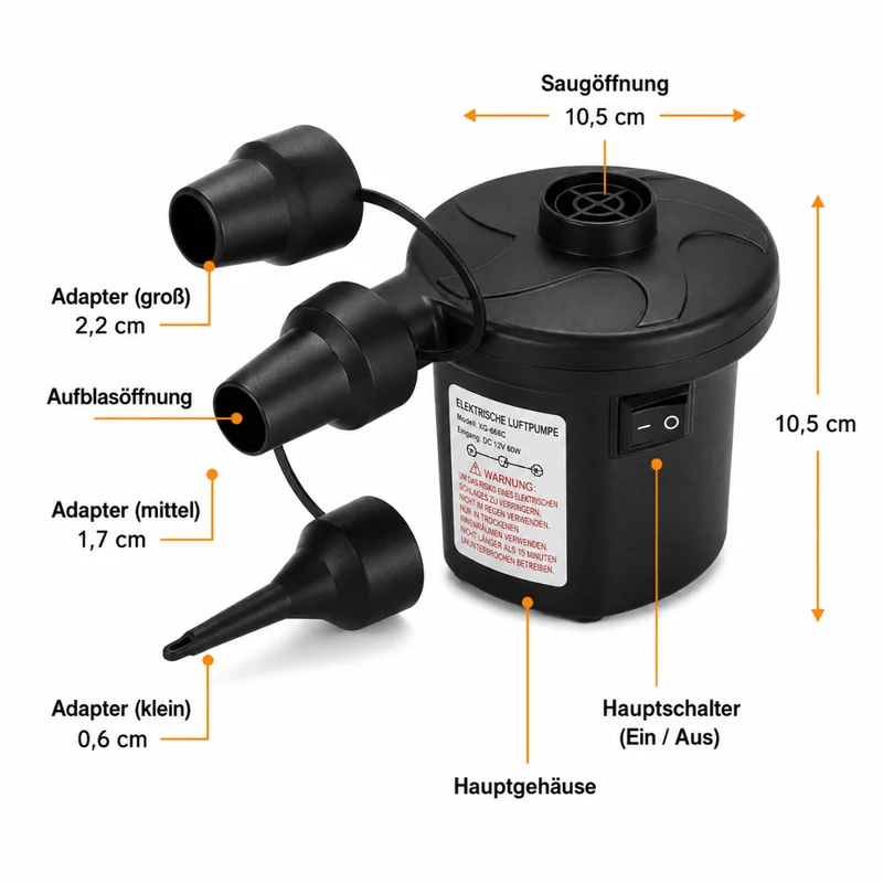 Elektrische Luftpumpe 230V & 12V