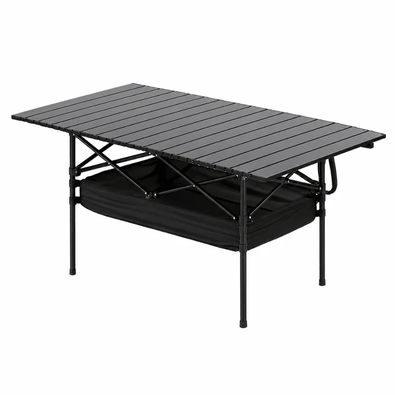 Klappbarer Campingtisch Schwarz 117 x 55 cm