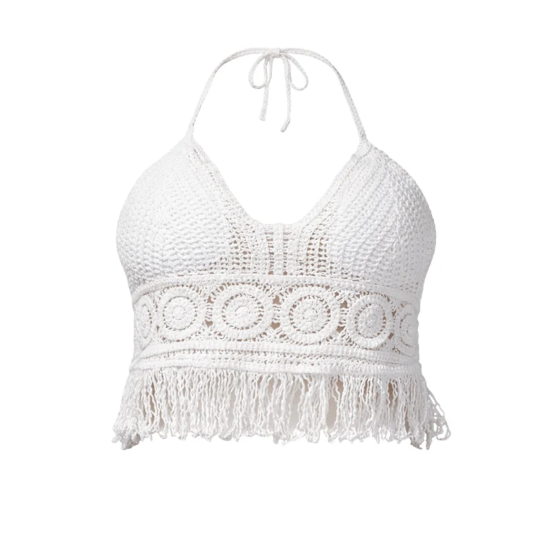 Boho Häkel Top Weiß