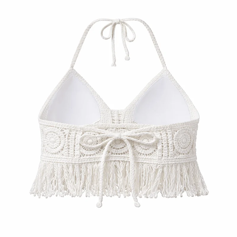 Boho Häkel Top Weiß