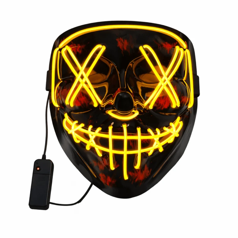 LED Leuchtmaske Gelb