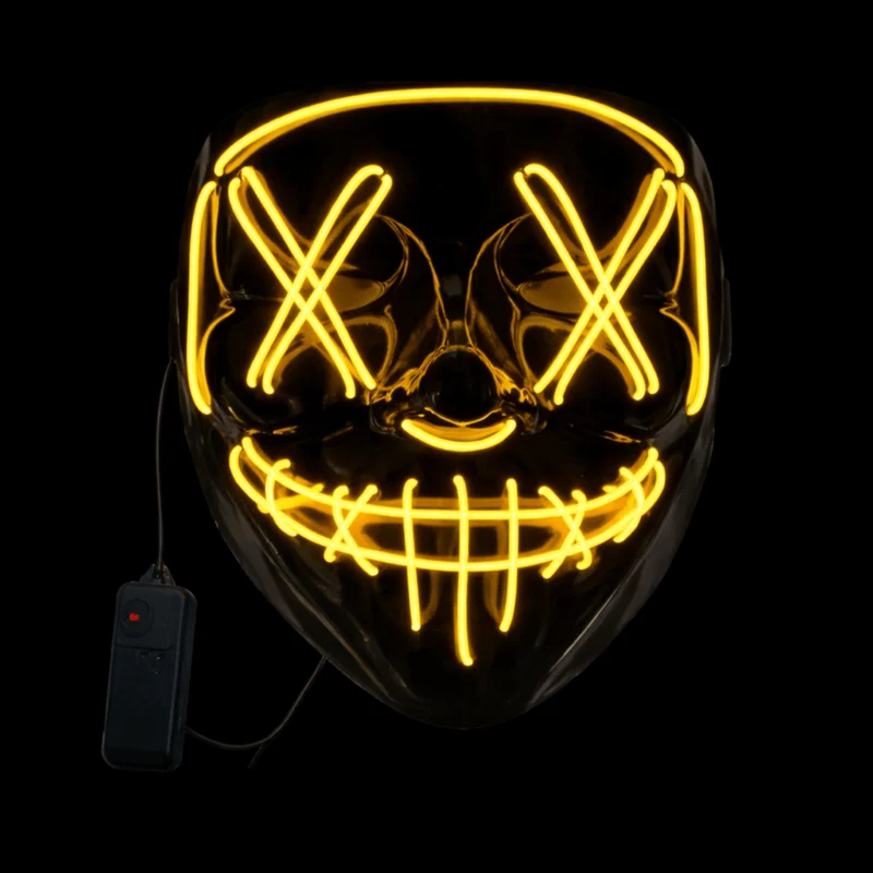 LED Leuchtmaske Gelb