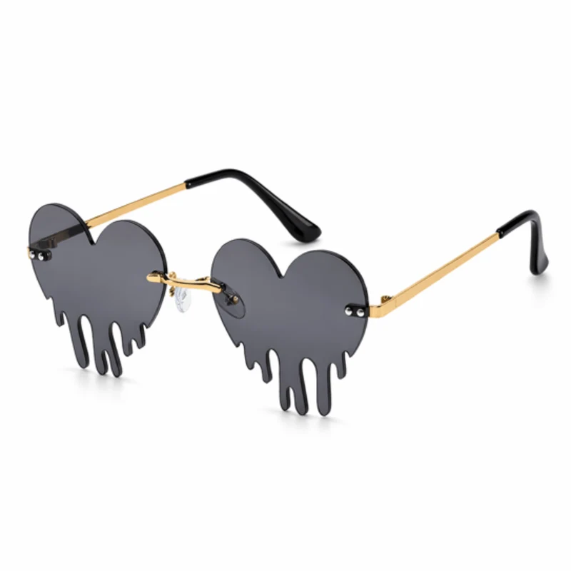 Sonnenbrille Herzform Drip Schwarz