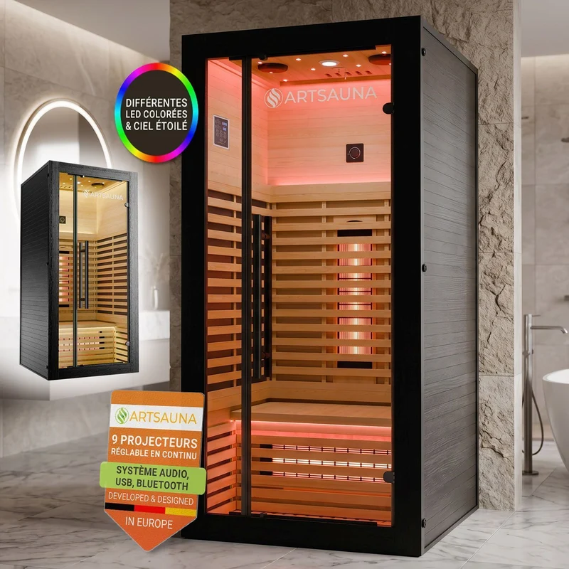 Infrarotkabine Trondheim 90 - Schwarz