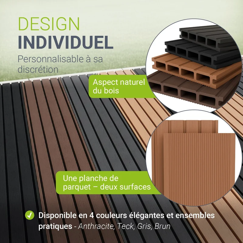WPC Terrassendielen in Teak
