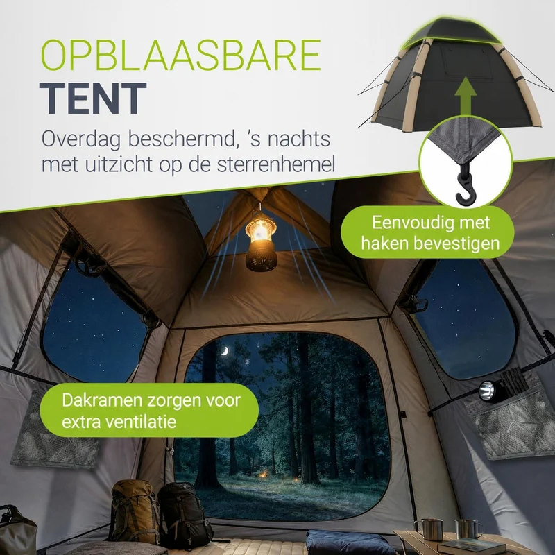 Campingzelt aufblasbar für 1-4 Personen