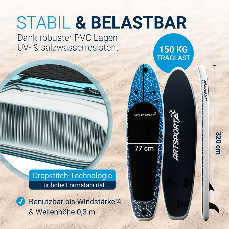 Stand Up Paddling Board mit Kajaksitz