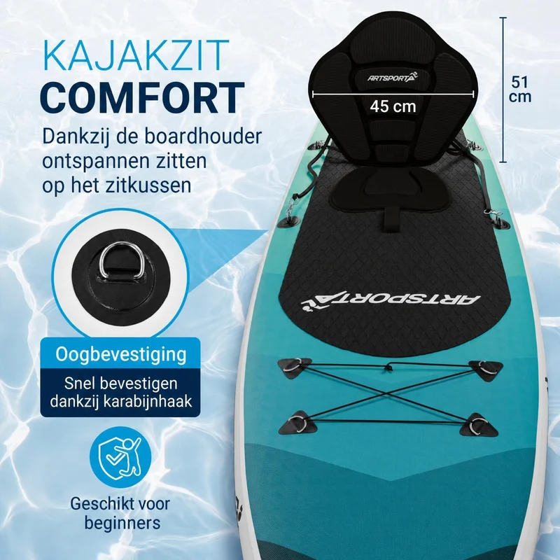 Stand Up Paddling Board mit Kajaksitz