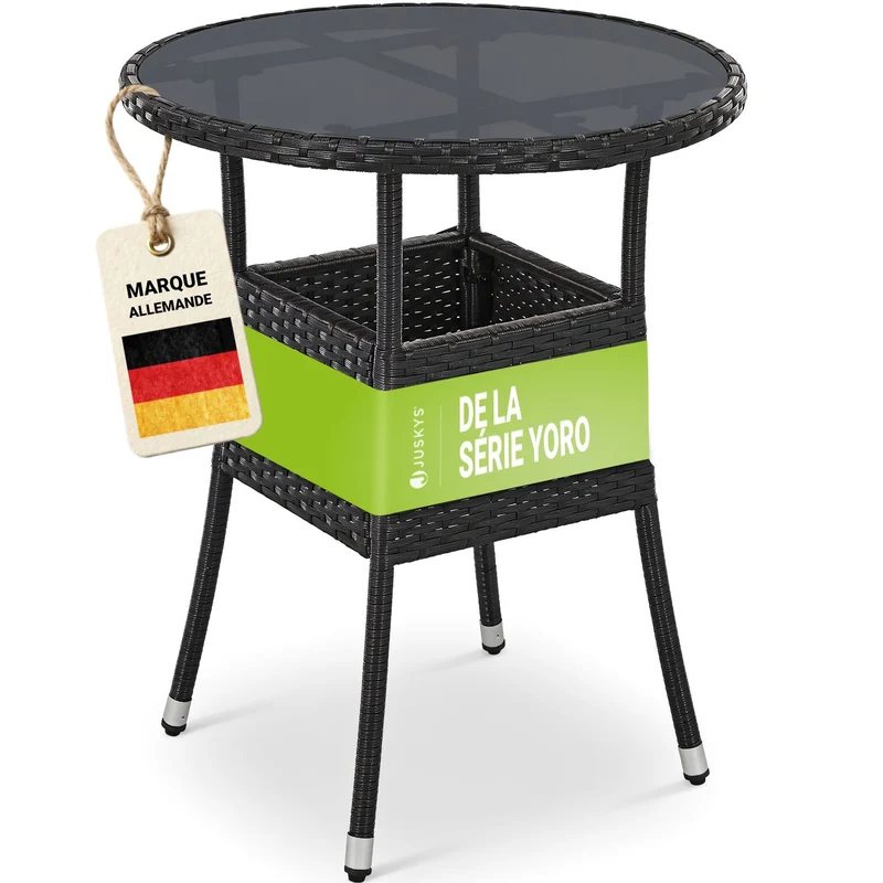 Runder Polyrattan Gartentisch Yoro