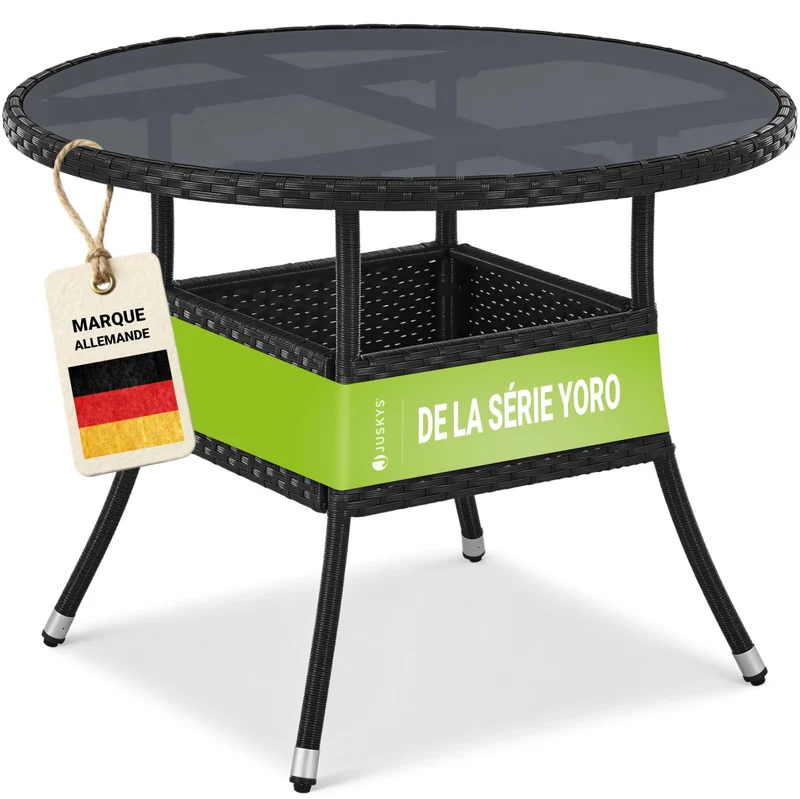 Runder Polyrattan Gartentisch Yoro