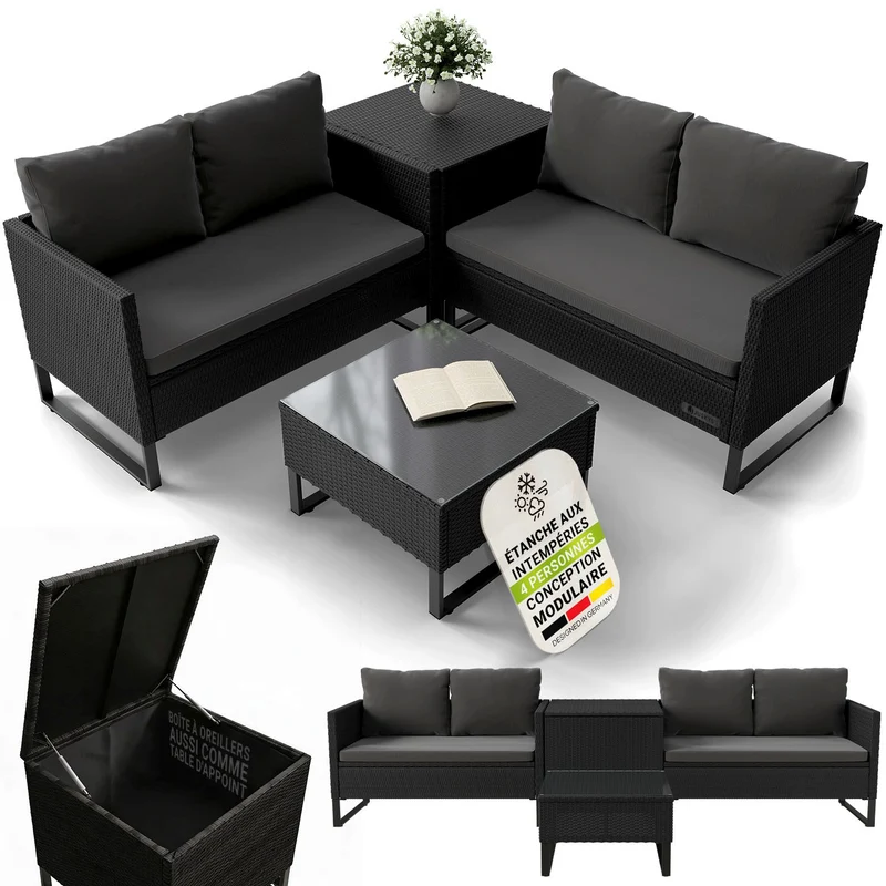 Gartenlounge für 4 Personen Santorini