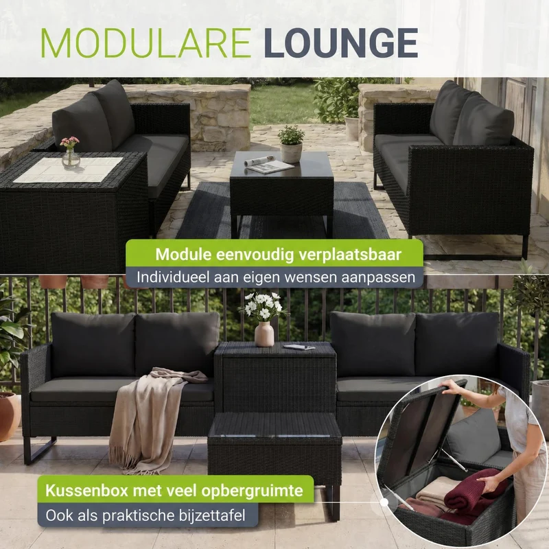 Gartenlounge für 4 Personen Santorini